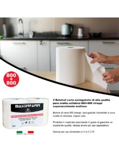 2 Rotoloni Carta Asciugatutto Industriale 2 Pezzi Bobina Carta Asciugatutto 800+800 Strappi Carta Assorbente Cucina 15 2 Rotoloni Carta Asciugatutto Industriale 2 Pezzi Bobina Carta Asciugatutto 800+800 Strappi Carta Assorbente Cucina -Vendite Masterbrico 2 rotoloni carta asciugatutto industriale 2 pezzi bobina carta asciugatutto 800800 strappi carta assorbente cucina 4