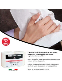 2 Rotoloni Carta Asciugatutto Industriale 2 Pezzi Bobina Carta Asciugatutto 800+800 Strappi Carta Assorbente Cucina 17 2 Rotoloni Carta Asciugatutto Industriale 2 Pezzi Bobina Carta Asciugatutto 800+800 Strappi Carta Assorbente Cucina -Vendite Masterbrico 2 rotoloni carta asciugatutto industriale 2 pezzi bobina carta asciugatutto 800800 strappi carta assorbente cucina 6