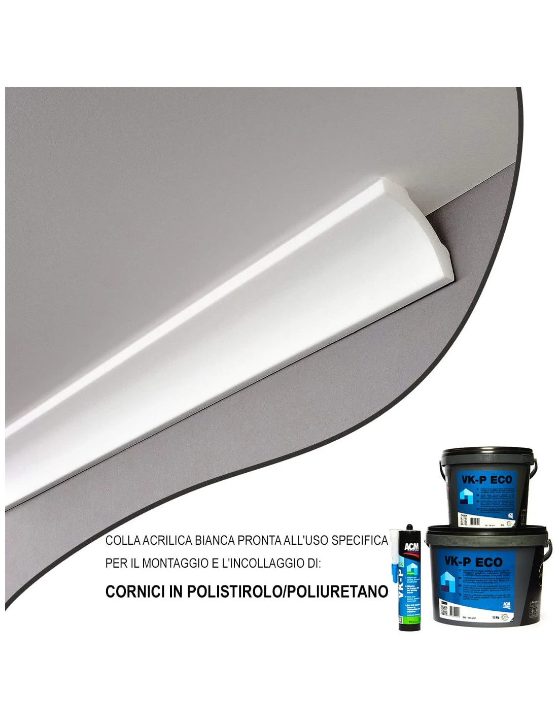 Colla Per Pannelli In Polistirolo, Cornici Rosoni Sughero Battiscopa In Legno Pvc Ceramica Piastrelle Da 6 Kg 5 Colla Per Pannelli In Polistirolo, Cornici Rosoni Sughero Battiscopa In Legno Pvc Ceramica Piastrelle Da 6 Kg - immagine 3