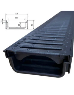 Canaletta Di Scolo Acqua Carrabile In PP-PE Con Griglia PP-PE 125x50 Kit 3 Pz -Vendite Masterbrico canaletta di scolo acqua carrabile in pp pe con griglia pp pe 125x50 kit 3 pz 4