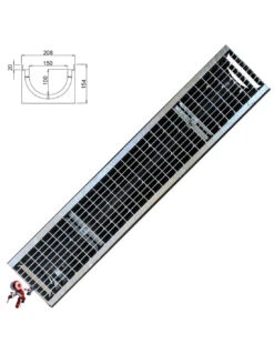 Canaletta Di Scolo Acqua Carrabile In PP-PE Con Griglia Zincata 208X154 -Vendite Masterbrico canaletta di scolo acqua carrabile in pp pe con griglia zincata 208x154 5