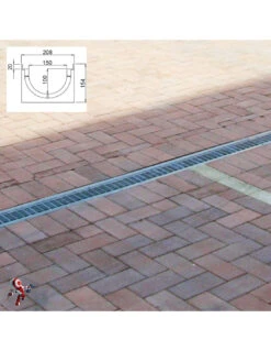 Canaletta Di Scolo Acqua Carrabile In PP-PE Con Griglia Zincata 208X154 -Vendite Masterbrico canaletta di scolo acqua carrabile in pp pe con griglia zincata 208x154 6