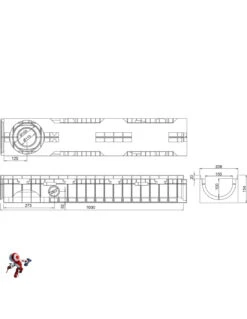 Canaletta Di Scolo Acqua Carrabile In PP-PE Con Griglia Zincata 208X154 -Vendite Masterbrico canaletta di scolo acqua carrabile in pp pe con griglia zincata 208x154 7