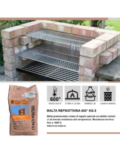 Cemento Refrattario Alta Temperatura 5 Kg Grigio Resistente Fino A 600°C 15 Cemento Refrattario Alta Temperatura 5 Kg Grigio Resistente Fino A 600°C -Vendite Masterbrico cemento refrattario alta temperatura 5 kg grigio resistente fino a 600c 4