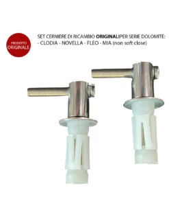 Cerniere Copriwater Originali Per Dolomite CLODIA NOVELLA FLEO MIA (non Soft-close) Espansione In Acciaio Inox Cromato Lucido