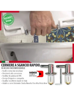 Cerniere Tavoletta Wc Sgancio Rapido Per Serie Dolomite Clodia Novella Fleo Mia PerlaNew 17 Cerniere Tavoletta Wc Sgancio Rapido Per Serie Dolomite Clodia Novella Fleo Mia PerlaNew -Vendite Masterbrico cerniere tavoletta wc sgancio rapido per serie dolomite clodia novella fleo mia perlanew 6