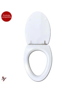 Copriwater Coprivaso Tavoletta Sedile Wc Per Cesame Vaso Fenice Bianco -Vendite Masterbrico copriwater cesame deco bianco 2
