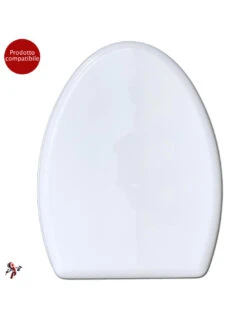 Copriwater Coprivaso Tavoletta Sedile Wc Per Cesame Vaso Fenice Bianco