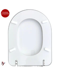 Copriwater Coprivaso Tavoletta Sedile Wc Per Cielo Vaso Celia Bianco
