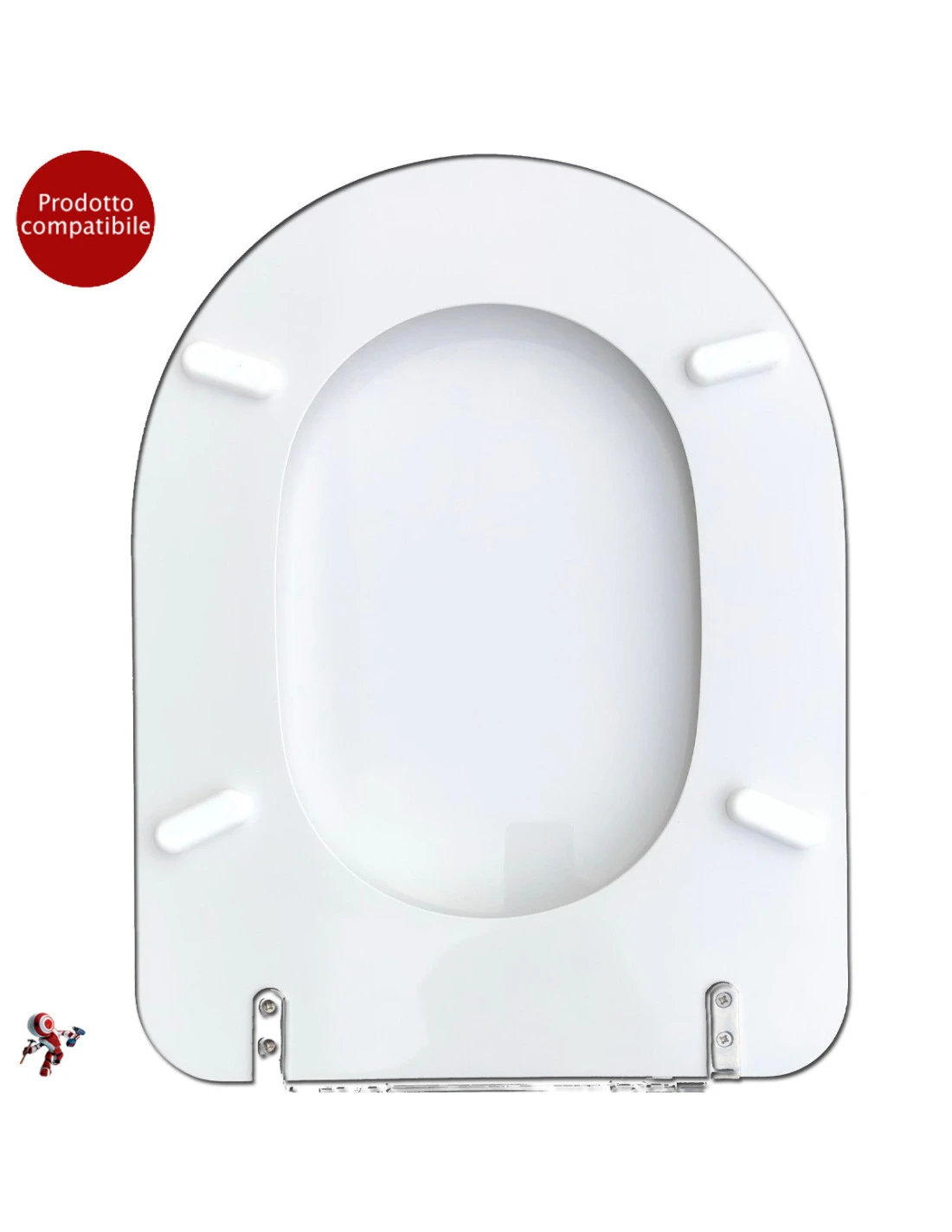Copriwater Coprivaso Tavoletta Sedile Wc Per Cielo Vaso Celia Bianco 3 Copriwater Coprivaso Tavoletta Sedile Wc Per Cielo Vaso Celia Bianco