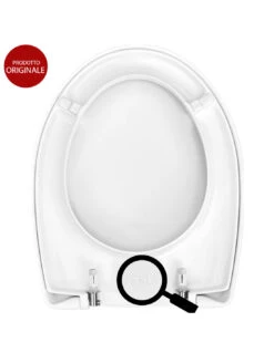 Copriwater Dolomite Perla New ORIGINALE In Termoindurente Cerniere Inox Codice J326900 Colore Bianco -Vendite Masterbrico copriwater fleo dolomite 4