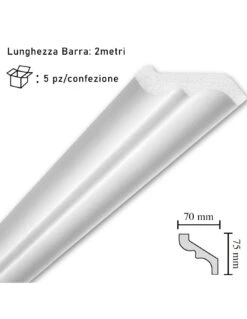 Cornice In Polistirolo MM70X75X2mt. Mod.C80