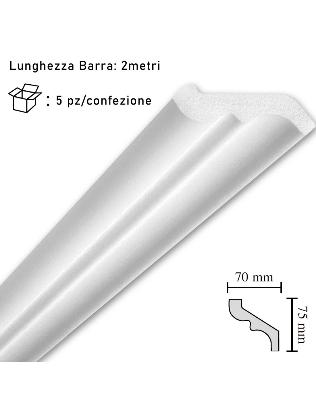 Cornice In Polistirolo MM70X75X2mt. Mod.C80 3 Cornice In Polistirolo MM70X75X2mt. Mod.C80