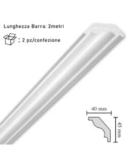 Cornice In Polistirolo Mm40x45x2mt. Mod.S50