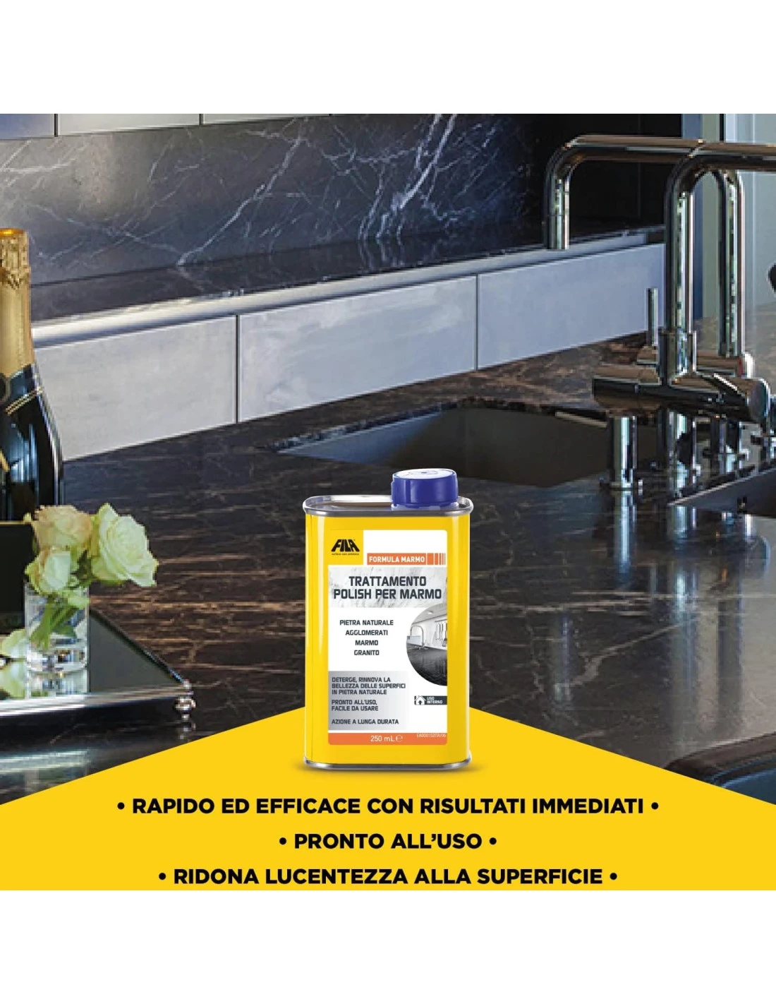 FILA FORMULA MARMO ML.250 Pulitore Per Marmo E Granito 4 FILA FORMULA MARMO ML.250 Pulitore Per Marmo E Granito - immagine 2