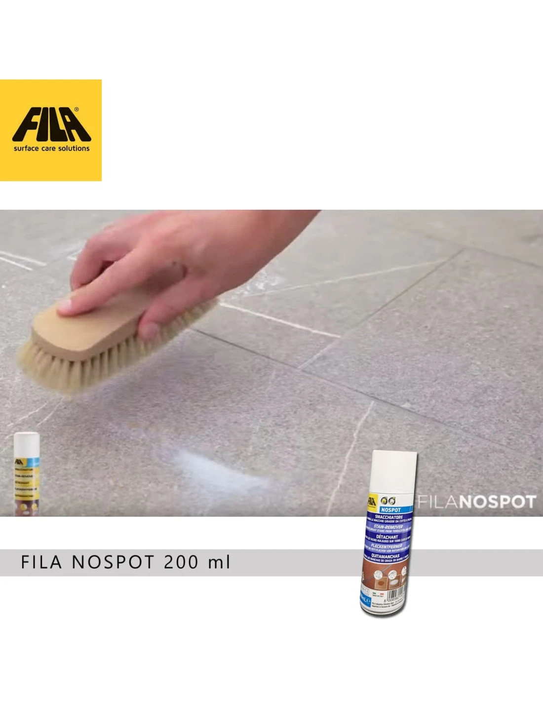 FILA NOSPOT ML.200 Smacchiatore Spray Per Cotto Klinker E Pietra Naturale 9 FILA NOSPOT ML.200 Smacchiatore Spray Per Cotto Klinker E Pietra Naturale - immagine 7