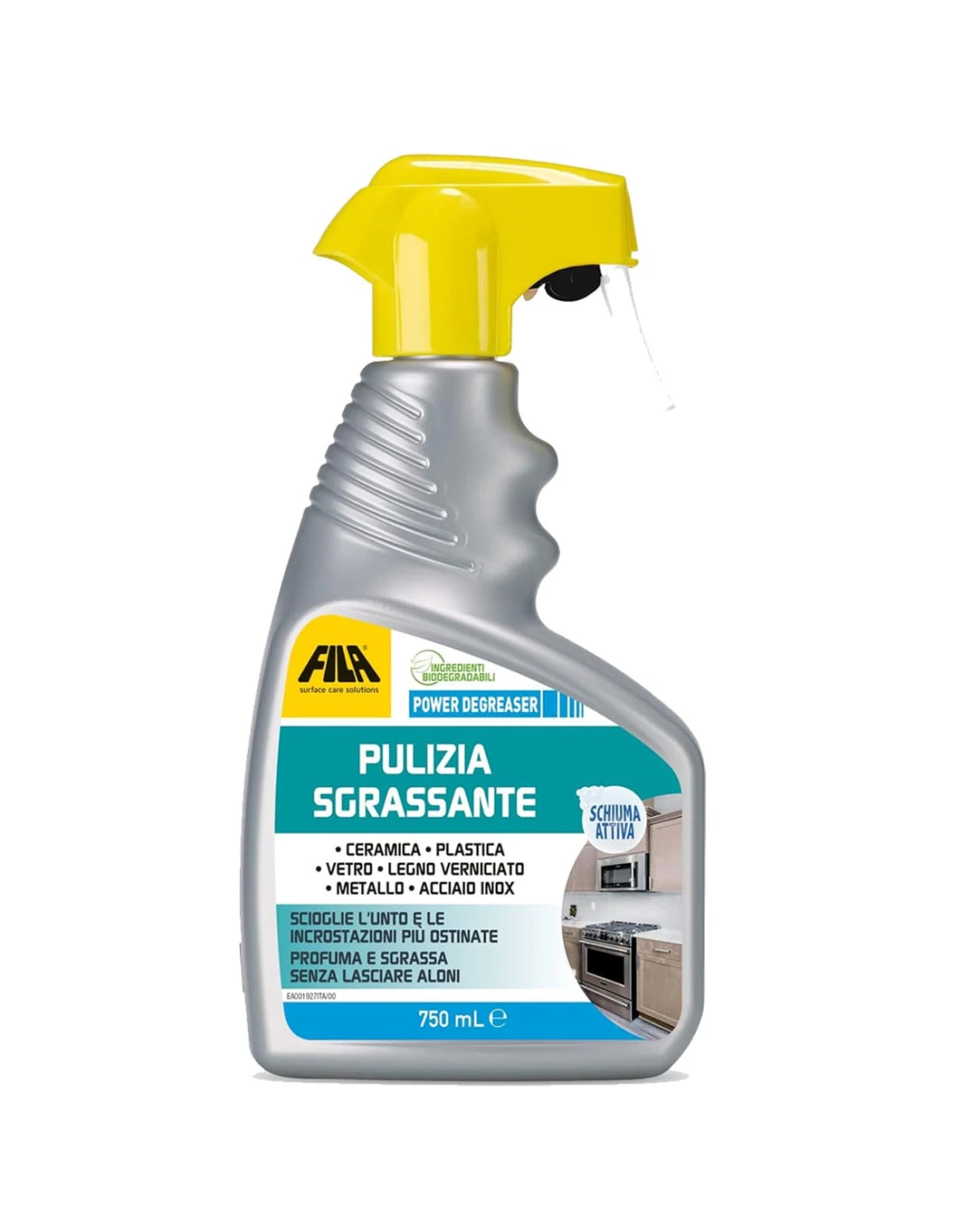 FILA POWER DEGREASER ML.750 Sgrassatore Per Ceramica Plastica Vetro Legno Vernici 3 FILA POWER DEGREASER ML.750 Sgrassatore Per Ceramica Plastica Vetro Legno Vernici