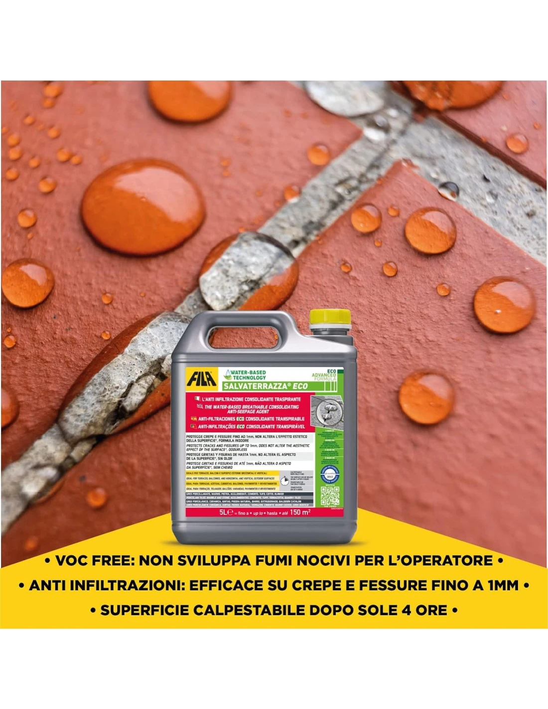 FILA SALVATERRAZZA ECO LT.5 Anti Infiltrazione Consolidante Traspirante 5 FILA SALVATERRAZZA ECO LT.5 Anti Infiltrazione Consolidante Traspirante - immagine 3