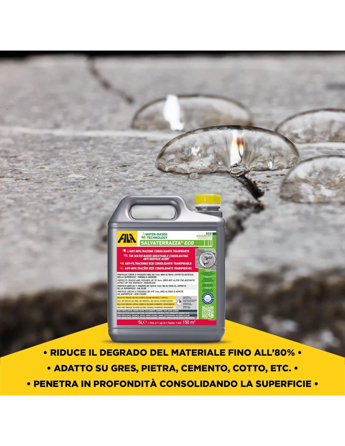 FILA SALVATERRAZZA ECO LT.5 Anti Infiltrazione Consolidante Traspirante 6 FILA SALVATERRAZZA ECO LT.5 Anti Infiltrazione Consolidante Traspirante - immagine 4