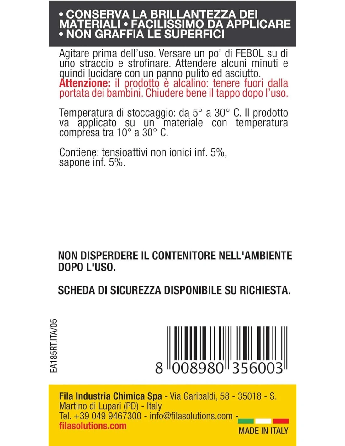 FILA FEBOL ML.200 Polish Lucidante 5 FILA FEBOL ML.200 Polish Lucidante - immagine 3