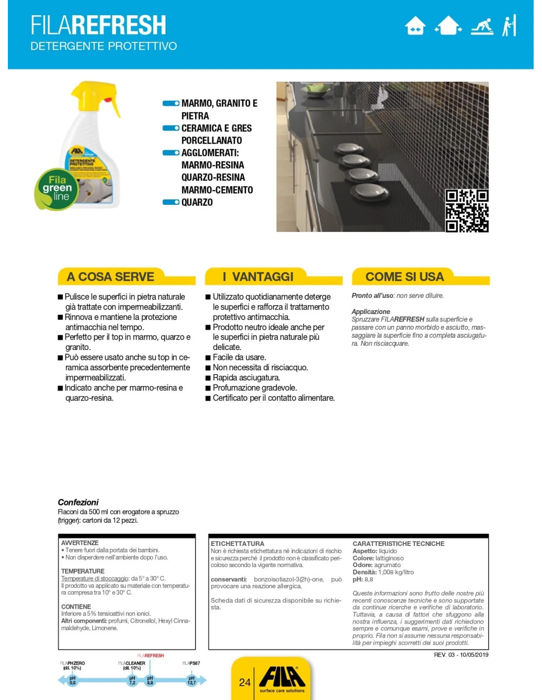 FILA MARBLE REFRESH ML.750 Pulisce E Rinnova Piani In Marmo 5 FILA MARBLE REFRESH ML.750 Pulisce E Rinnova Piani In Marmo - immagine 3