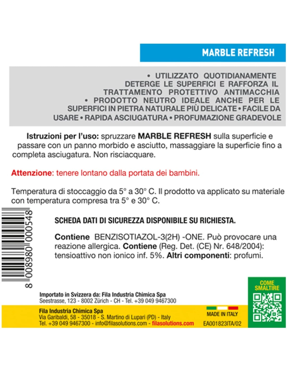 FILA MARBLE REFRESH ML.750 Pulisce E Rinnova Piani In Marmo 6 FILA MARBLE REFRESH ML.750 Pulisce E Rinnova Piani In Marmo - immagine 4