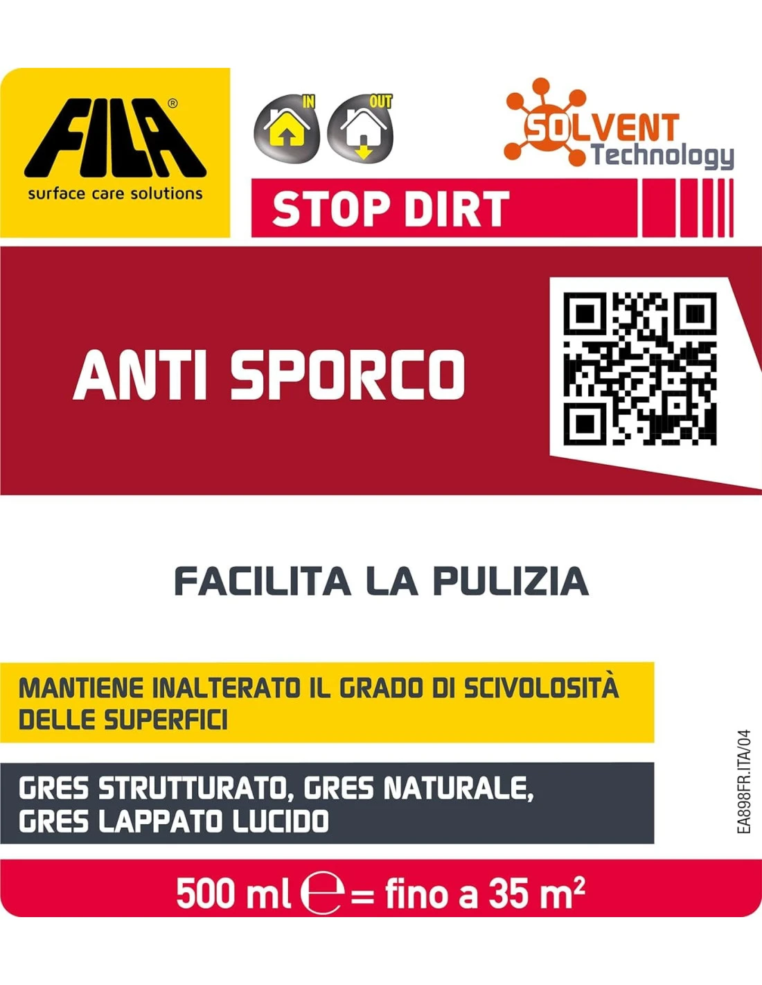 FILA STOP DIRT 500ml Protezione Gres Uso Interno/Esterno 4 FILA STOP DIRT 500ml Protezione Gres Uso Interno/Esterno - immagine 2