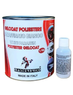 Gelcoat Paraffinato Bianco Barca Bicomponente Con Catalizzatore 1 E 5 Kg Per Nautica Barche E Stampi