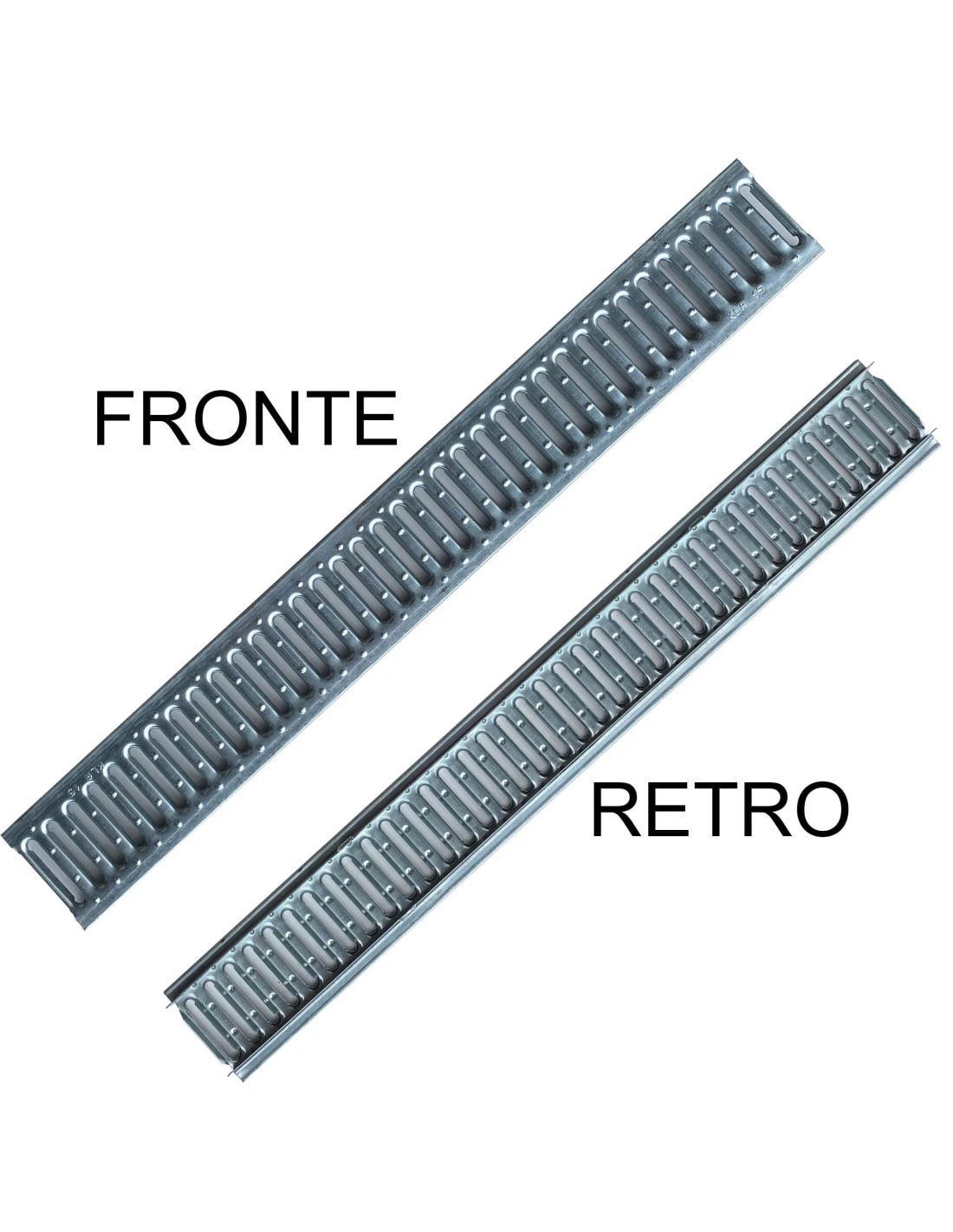 Griglia Scolo Acqua Piovana In Acciaio Zincato A15 100x13 Cm. 5 Griglia Scolo Acqua Piovana In Acciaio Zincato A15 100x13 Cm. - immagine 3