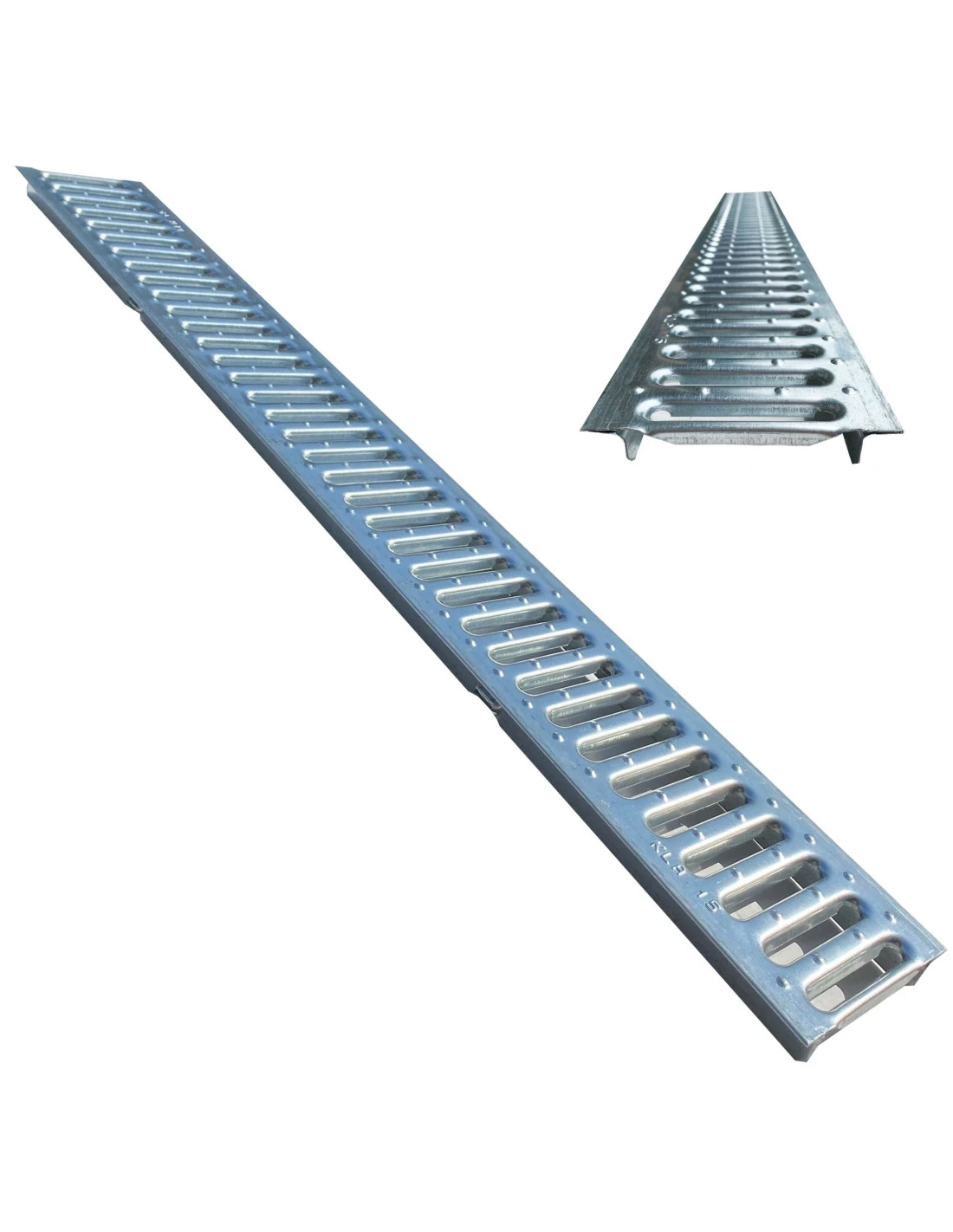 Griglia Scolo Acqua Piovana In Acciaio Zincato A15 100x13 Cm. 3 Griglia Scolo Acqua Piovana In Acciaio Zincato A15 100x13 Cm.