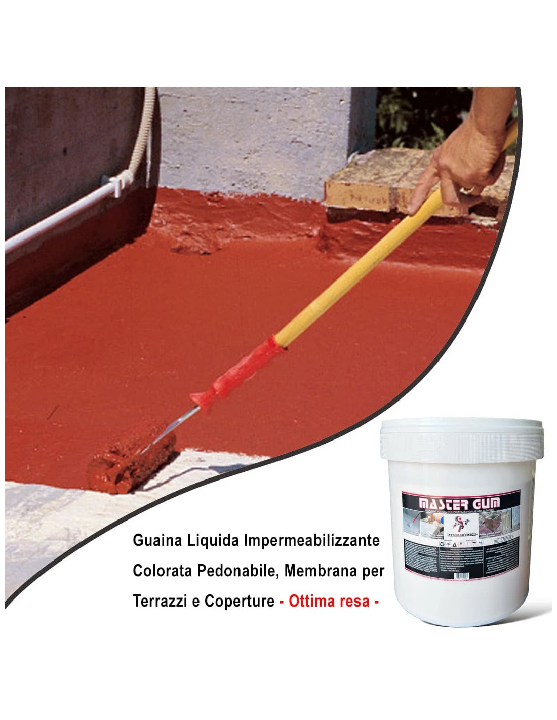 Guaina Liquida Impermeabilizzante Colorata Pedonabile, Membrana Per Terrazzi E Coperture Ottima Resa 5 Guaina Liquida Impermeabilizzante Colorata Pedonabile, Membrana Per Terrazzi E Coperture Ottima Resa - immagine 3