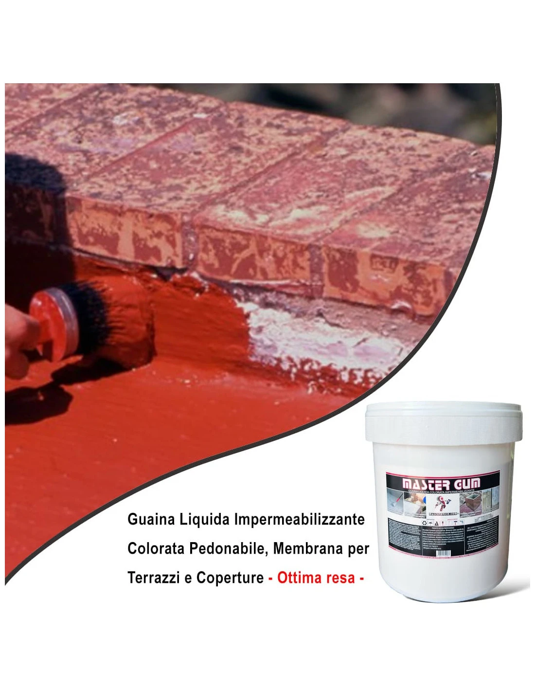 Guaina Liquida Impermeabilizzante Colorata Pedonabile, Membrana Per Terrazzi E Coperture Ottima Resa 9 Guaina Liquida Impermeabilizzante Colorata Pedonabile, Membrana Per Terrazzi E Coperture Ottima Resa - immagine 7