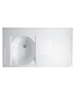 Lavatoio Colavene Active Wash Statico Vasca A Sinistra 130X65 Con Cestello E Tavola Lavapanni In Legno