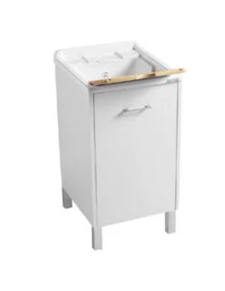 Lavatoio Colavene Domestica Con Piedini 45x50 Bianco Con Apertura A Destra