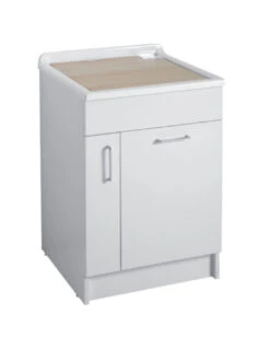 Lavatoio Colavene Jollywash 60X50 Con Cestello E Tavola Lavapanni In Legno