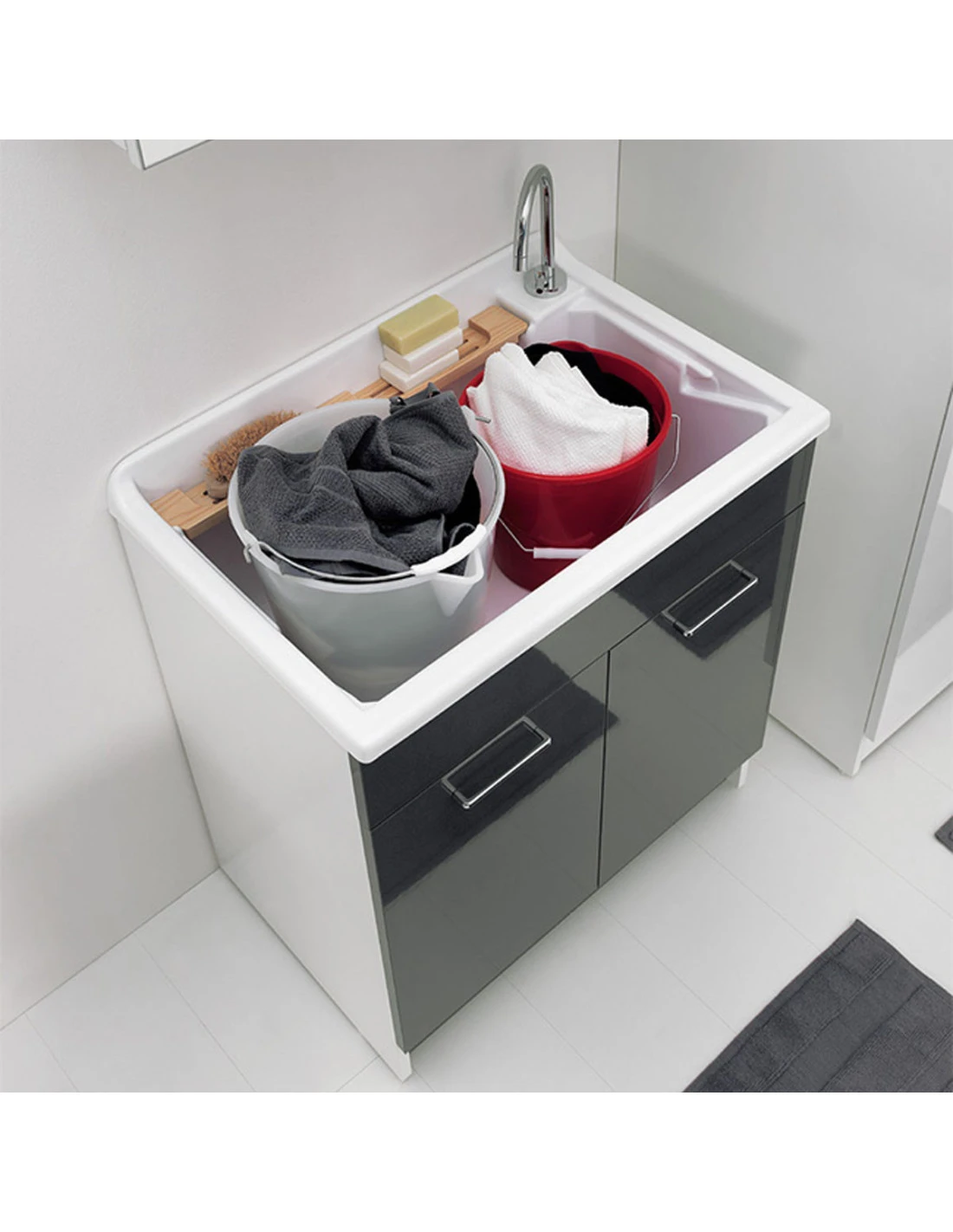 Lavatoio Colavene Lindo Max Senza Cesto 70X50 Con Tavola Lavapanni In Legno 7 Lavatoio Colavene Lindo Max Senza Cesto 70X50 Con Tavola Lavapanni In Legno - immagine 5