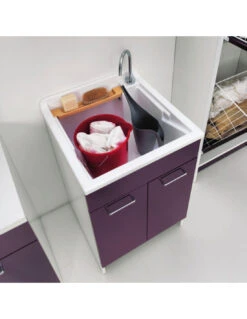 Lavatoio Colavene Swash 50X45 Con Tavola Lavapanni In Legno -Vendite Masterbrico lavatoio swash 50x45 bianco 3