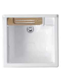 Lavatoio Colavene Swash 60X60 Con Tavola Lavapanni In Legno