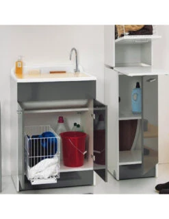 Lavatoio Colavene Twist Max 80X60 Con Cestello E Tavola Lavapanni In Legno -Vendite Masterbrico lavatoio twist max 80x60 bianco 5