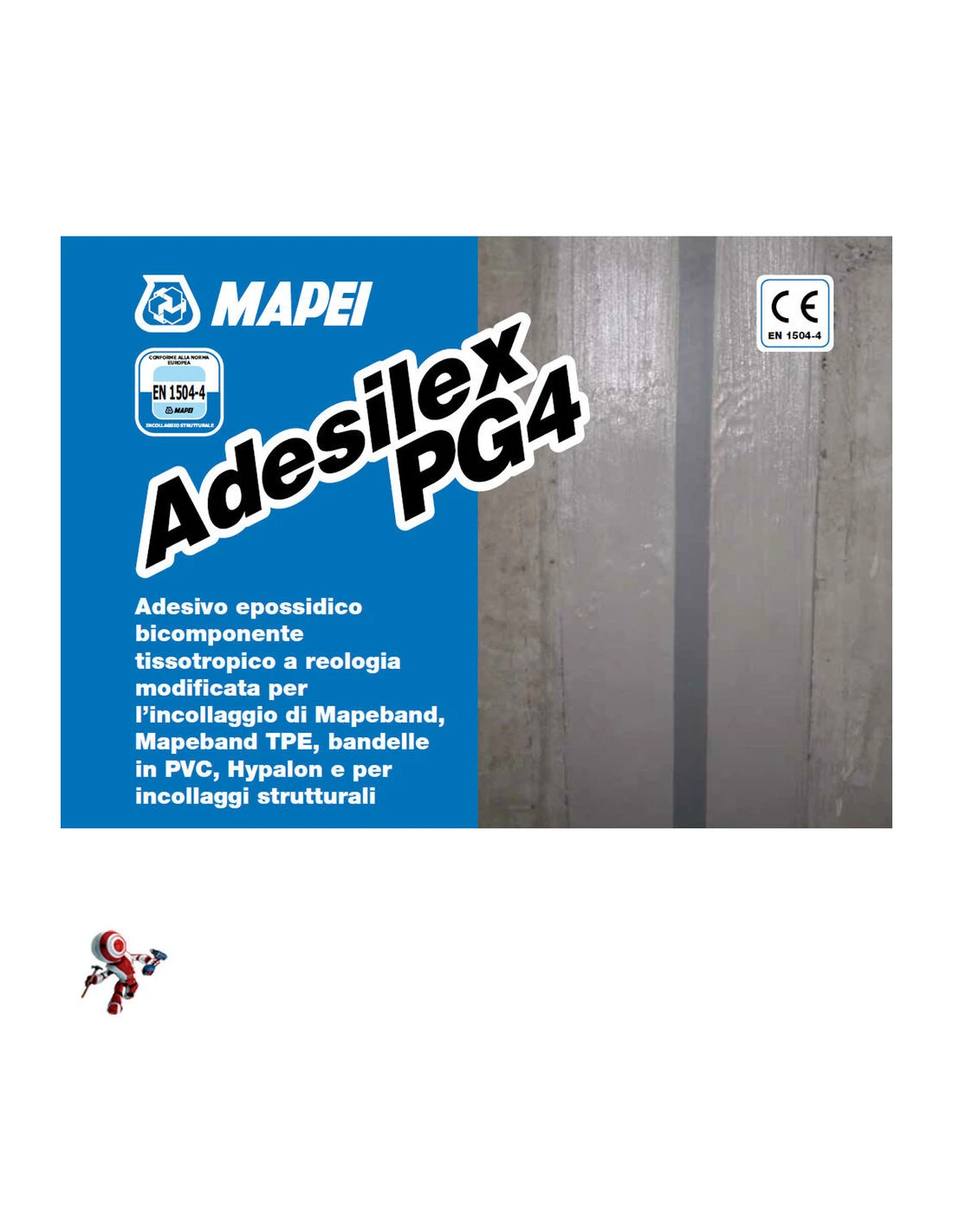 MAPEI ADESILEX PG4 ADESIVO EPOSSIDICO BICOMPONENTE TISSOTROPICO KG.2 3 MAPEI ADESILEX PG4 ADESIVO EPOSSIDICO BICOMPONENTE TISSOTROPICO KG.2