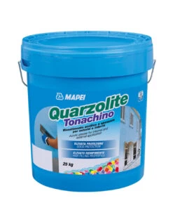 MAPEI QUARZOLITE TONACHINO KG.25 BIANCO 1,2mm Rivestimento Acrilico A Spessore Per Esterni E Interni