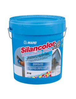MAPEI SILANCOLOR AC TONACHINO PLUS 1,2mm KG.20 BIANCO Rivestimento Acril-silossanico Igienizzante Per Esterni E Interni
