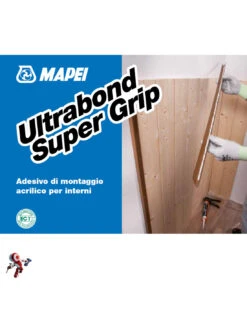 Mapei ULTRABOND SUPER GRIP 310 Ml Adesivo Di Montaggio Deformabile Acrilico Per Interni Ad Elevato Effetto Ventosa Iniziale
