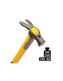 MARTELLO FORGIATO GLADIO MASS 250 GR. CON MANICO FIBRA 60 CM.