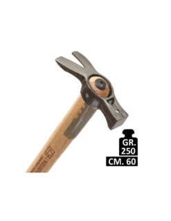 MARTELLO FORGIATO GLADIO MASS 250 GR. CON MANICO LEGNO 60 CM.