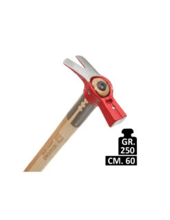 MARTELLO L'INGEGNERE MASS 250 GR. CON MANICO LEGNO 60 CM.