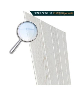 Pannello In Polistirolo Finto Legno Per Pareti E Soffitti 50x50 Athen Bianco (10mq) Spessore 4mm