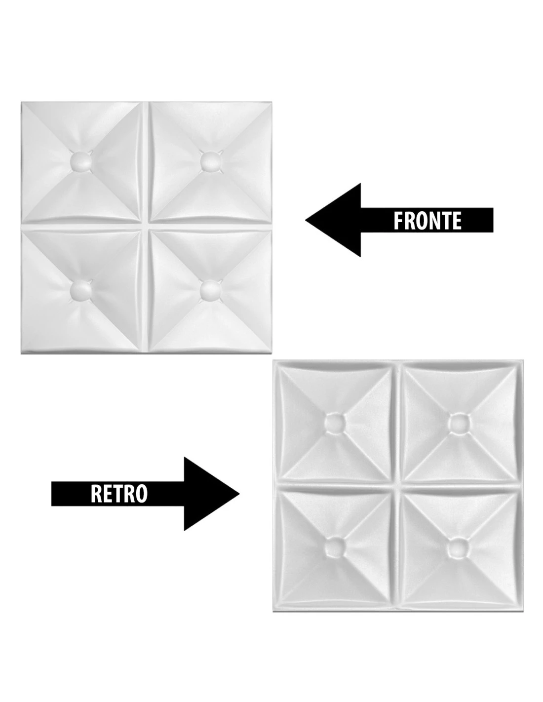 Pannello In Polistirolo Per Pareti E Soffitti 50x50 Brill (10mq) Spessore Minimo 6 Mm. 4 Pannello In Polistirolo Per Pareti E Soffitti 50x50 Brill (10mq) Spessore Minimo 6 Mm. - immagine 2