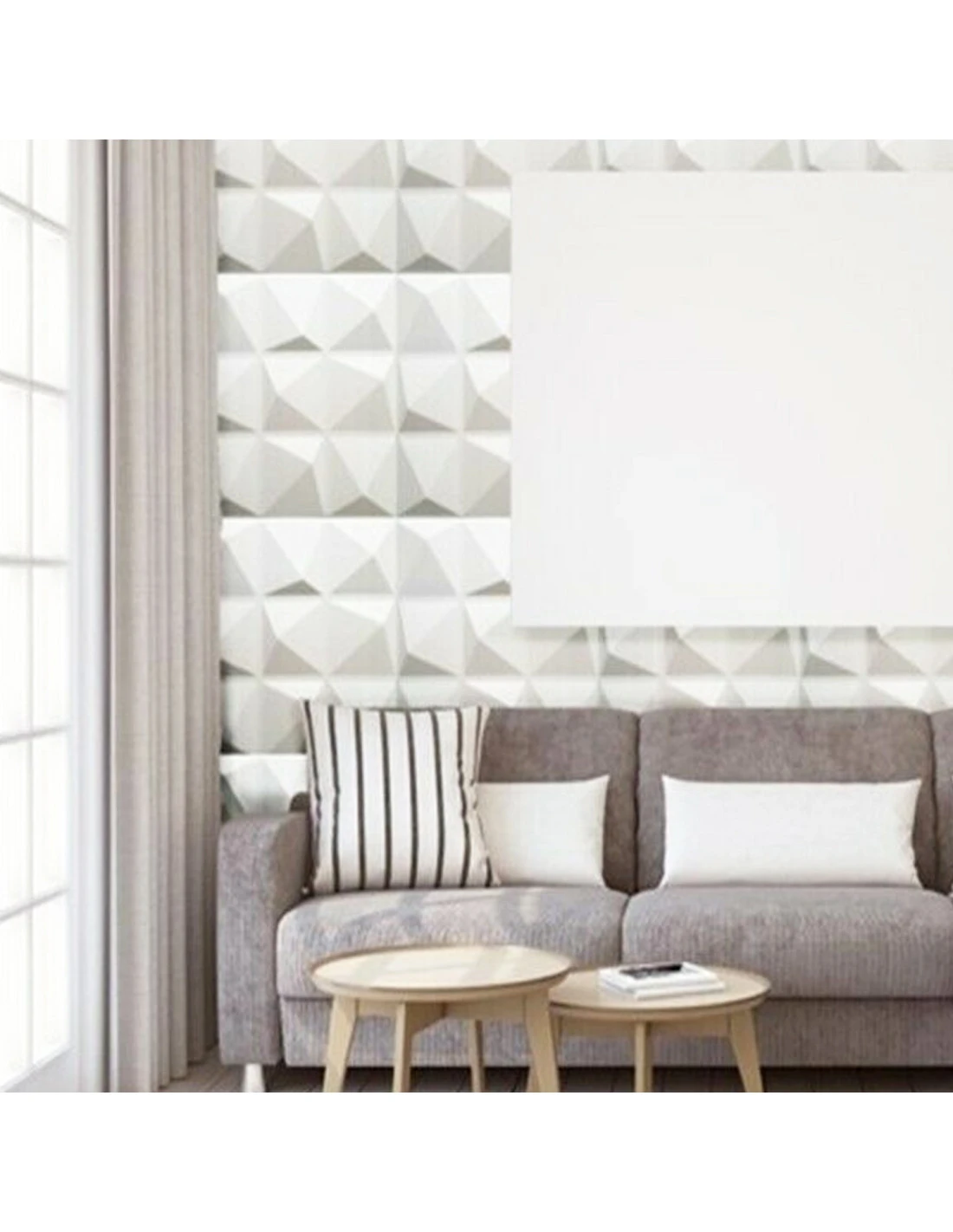 Pannello In Polistirolo Per Pareti E Soffitti 50x50 Kristal (10mq) Spessore Minimo 5 Mm. 6 Pannello In Polistirolo Per Pareti E Soffitti 50x50 Kristal (10mq) Spessore Minimo 5 Mm. - immagine 4