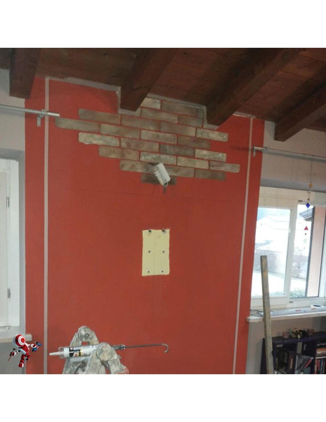 Pannello Polistirolo Decorativo Effetto Mattone Confezione Da 15 Pezzi (9 Mq) Colore Bianco 118,5x56,3 Spessore 2,5 Cm 12 Pannello Polistirolo Decorativo Effetto Mattone Confezione Da 15 Pezzi (9 Mq) Colore Bianco 118,5x56,3 Spessore 2,5 Cm - immagine 10